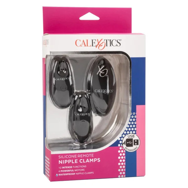 Silicone Remote Nipple Clamps - Black