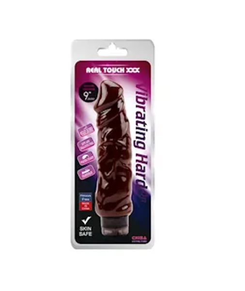 Vibrating 9 Inch Hard On - Brown - 9.0 Inch — image 5 of 5