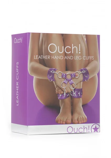 Leather Hand And Legcuffs - Purple - — image 8 of 9