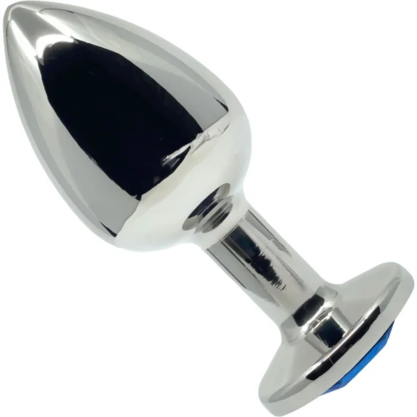 Pretty Plugs Heliotrope Crystal And Stainless Steel Butt Plug - Medium