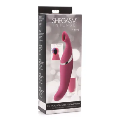 Shegasm Intense 2 in 1 Clit Stimulator Pink