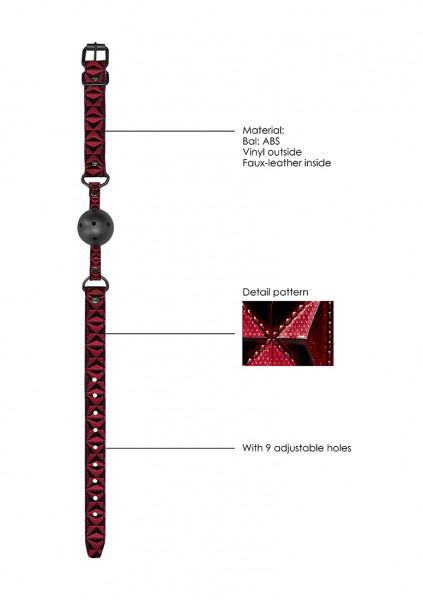 Breathable Luxury Ball Gag - Burgundy - Bondage toys