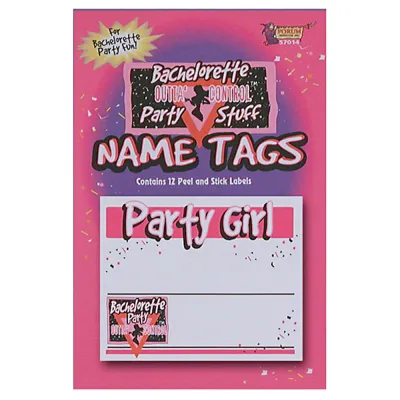 Bachelorette Name Tag Stickers 12