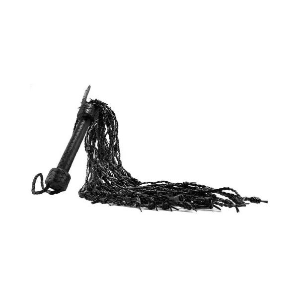 Ouch! Pain - Saddle Leather Barbed Wire Flogger