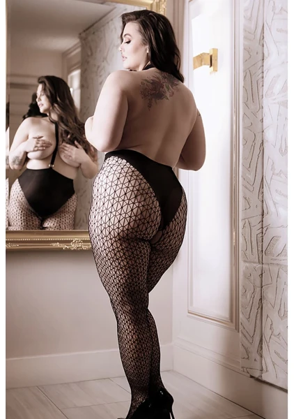Harness My Heart Crotchless Stockings - Queen Size — image 4 of 4
