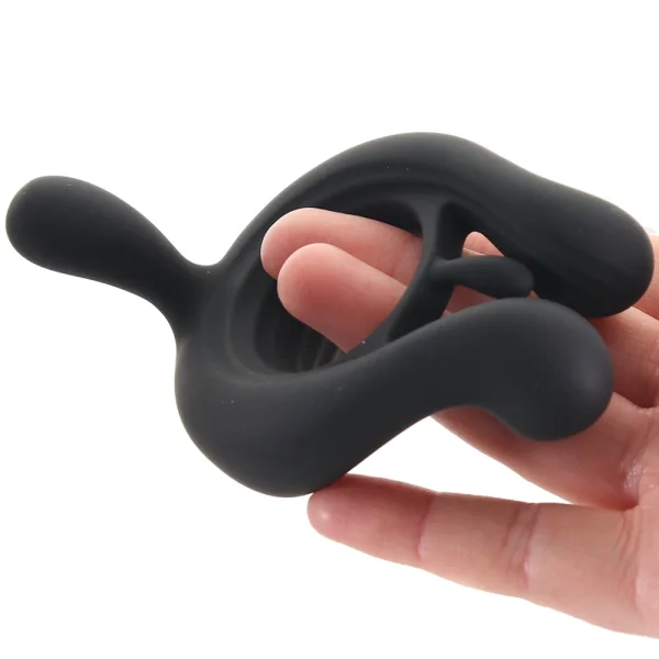 Playboy Pleasure Triple Play Rechargeable Silicone Vibrating Cock Ring With Remote