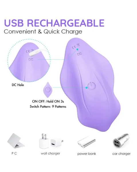 Whisper Panty Vibrator - Purple - 3.7 Inch