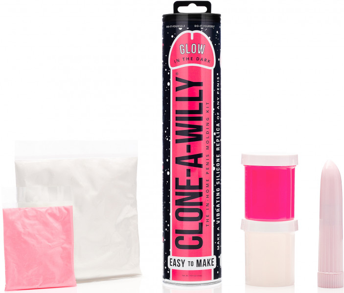 Clone a Willy Glow in the Dark Hot Pink