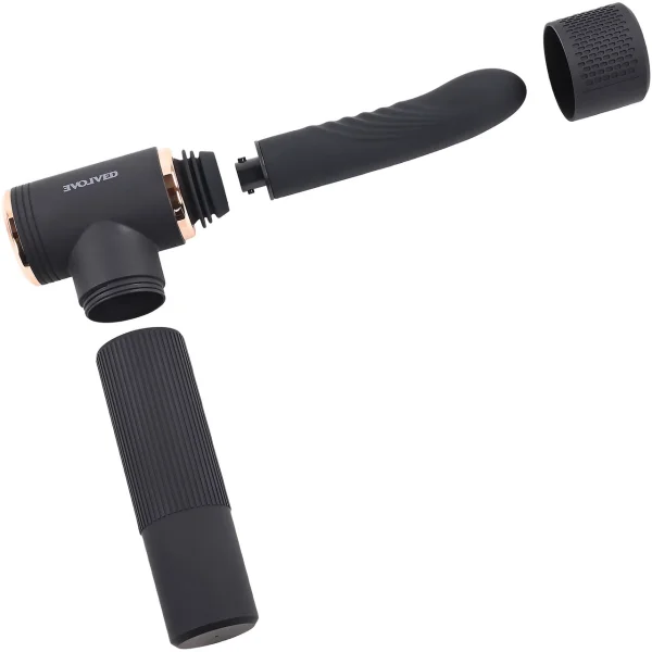 Too Hot To Handle Silicone Thrusting Vibrating Dildo With Suction Cup Stand By Evolved Novelties