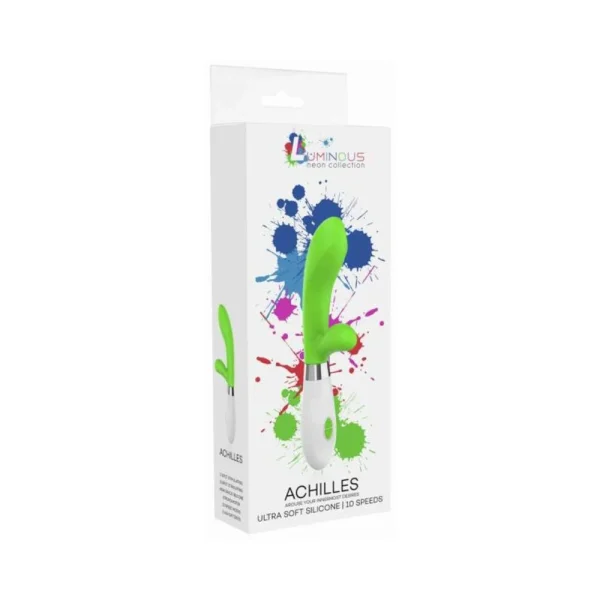 Luna Neon Achilles Ultra-soft Silicone Dual Stimulator Green