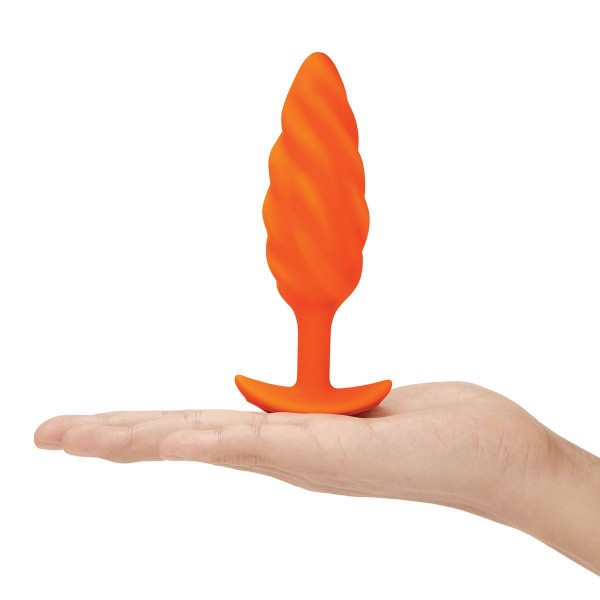 B-vibe Swirl Texture Plug Orange