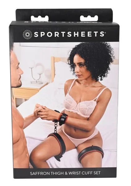 Saffron Thigh & Wrist Cuff Set By Sportsheets