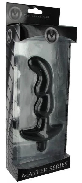 Onyx Vibrating Silicone Anal Plug Black