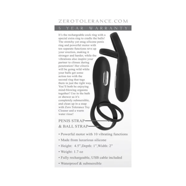 Zero Tolerance The Rechargeable Torpedo Black