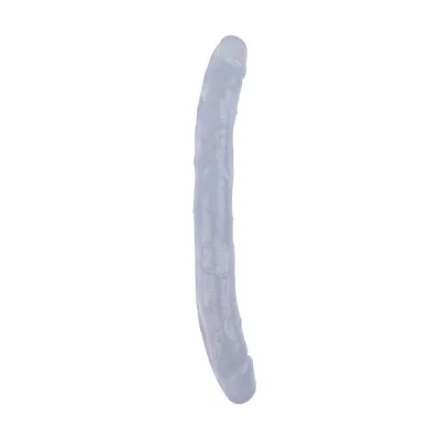 Hi rubber Jelly Suction Cup Dildo Clear 12 8 Inch