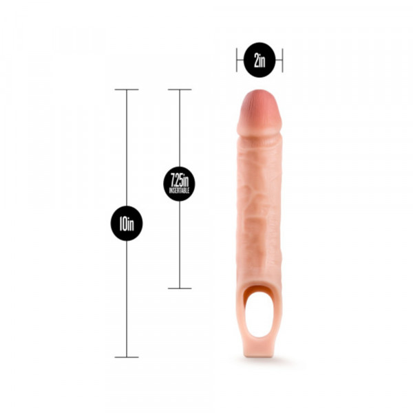 Performance 10 Inch Cock Sheath Penis Extender Vanilla