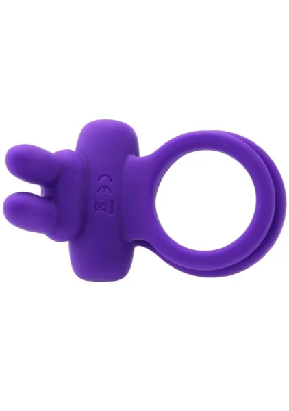 Silicone Rechargeable Dual Rockin' Rabbit Cock Ring — image 4 of 15