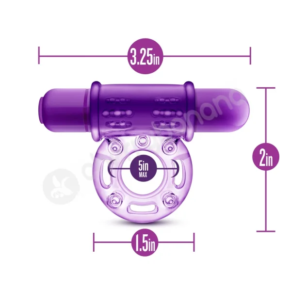 Play With Me Purple Couples Play Vibrating Cock Ring