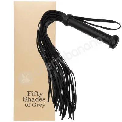 Fifty Shades Of Grey Bound To You Large Black Faux Leather Flogger