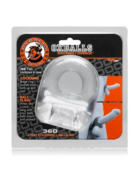360 Cockring And Ballsling Clear