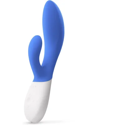 LELO INA WAVE 2 Rabbit Massager California Sky for Women with Wavemotion Technology and 12 Vibrations Settings