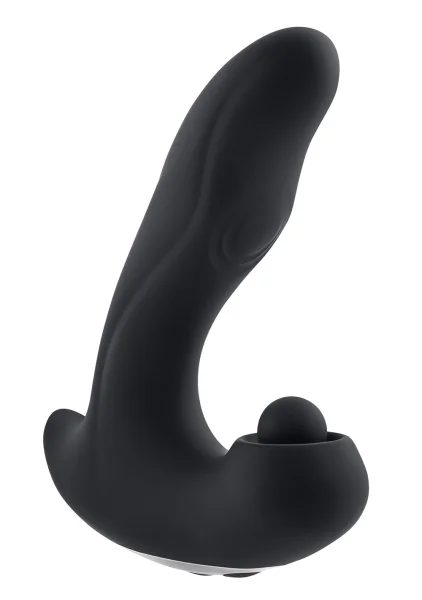 Gender X Mad Tapper Rechargeable Silicone Dual Stimulation Vibrator - Black