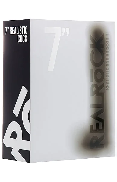 Realistic Cock - 7" - With Scrotum - Black — image 2 of 4