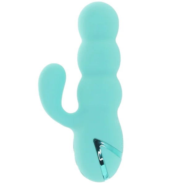 California Dreaming Del Mar Diva Thrusting Rabbit Style Silicone Rechargeable Vibrator by CalExotics