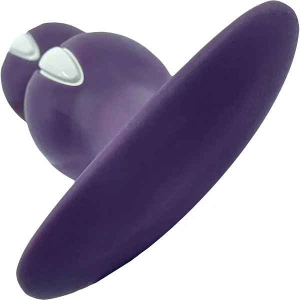 Fun Factory B Ball Duo Silicone Weighted Butt Plug - Dark Violet & White