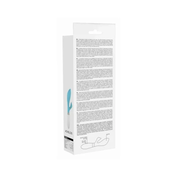 Luna Neon Achelois Ultra-soft Silicone Dual Stimulator Turquoise