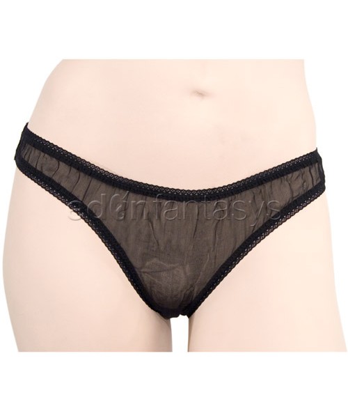 Silk thong with satin bow