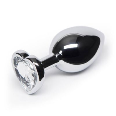 Jewelled butt plug with heart crystal