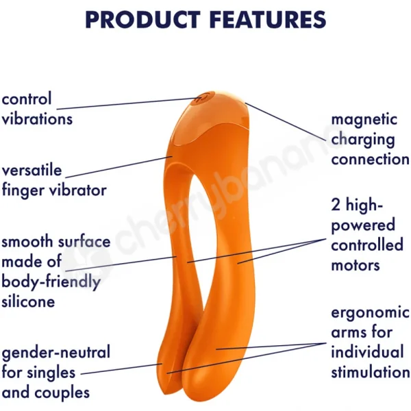 Satisfyer Candy Cane Orange Vibrating Stimulator