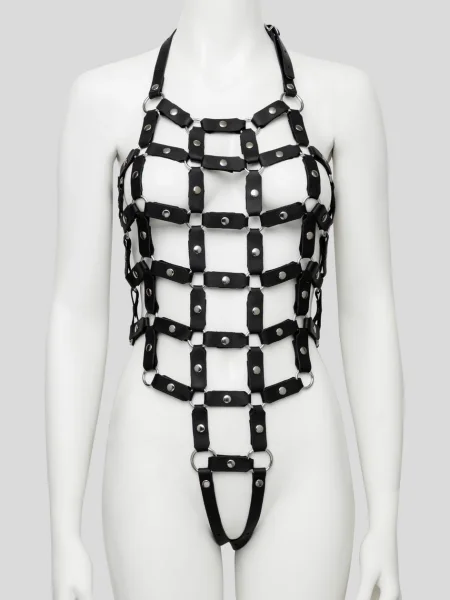 DOMINIX Deluxe Leather Caged Teddy