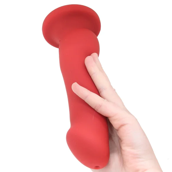 Impressions Las Vegas Rechargeable Waterproof Silicone Suction Cup Vibrator By Blush - Crimson