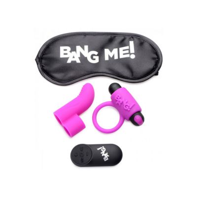 Bang Love Ring Finger Vibrator Bullet Blindfold Couple s Kit 4 Pce