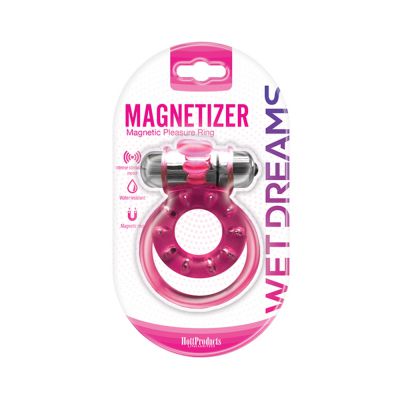 Magnetized Magnetic Cock Ring With Dual Straps And Bullet