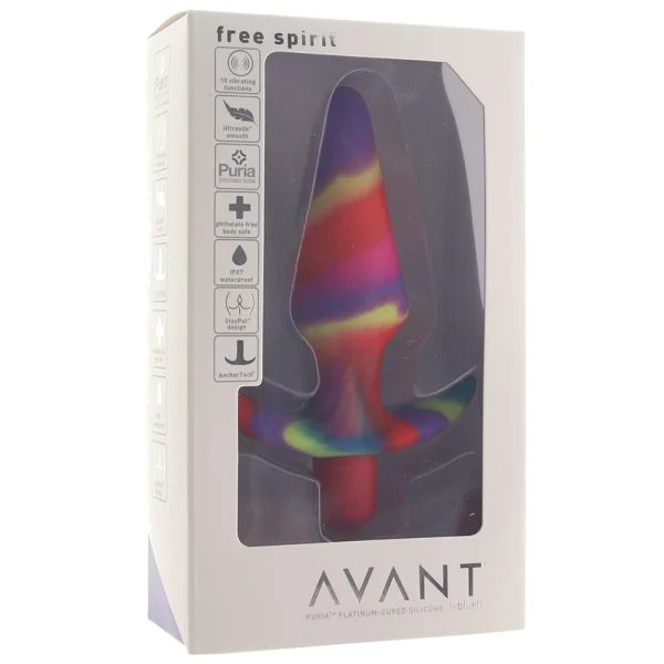 Avant Free Spirit Waterproof Vibrating Silicone Butt Plug By Blush - Scarlet