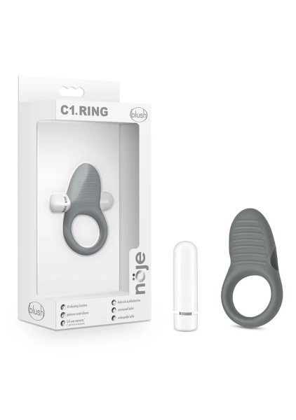 Blush Noje C1 Cock Ring with Rechargeable Vibrating Bullet — image 7 of 9