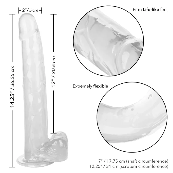 Size Queen 12 inch-30.5 Cm - Clear