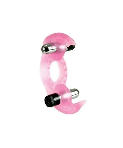 Silicone Triple Orgasm Erection Enhancer - Pink