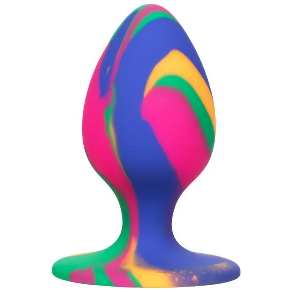 CalExotics Cheeky Smooth Medium Tie-Dye Butt Plug