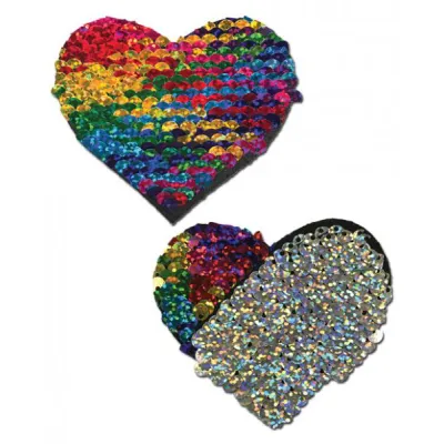 Pastease Color Changing Flip Sequins Heart Rainbow O S