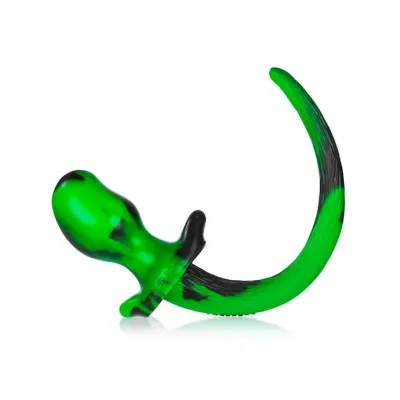 Puppy Tail Buttplug 4 25 Inch Green black Medium
