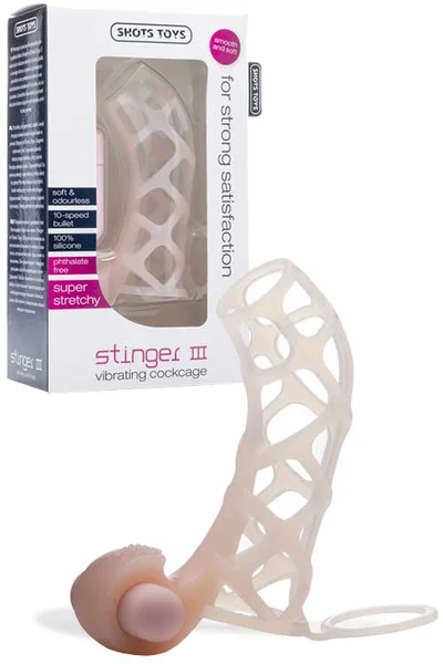 Shots Toys Stretchy Silicone Vibrating Cock Cage - LIMITED TIME SUPER DEAL — image 5 of 12
