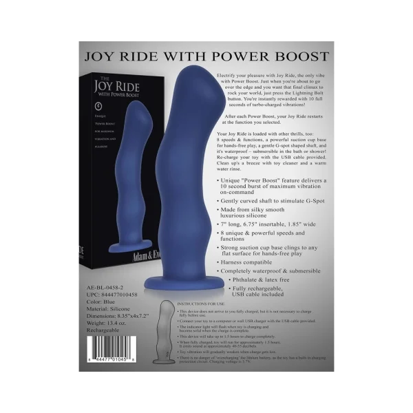 A&e Joy Ride W/power Booster Silicone Rechargeable — image 10 of 11