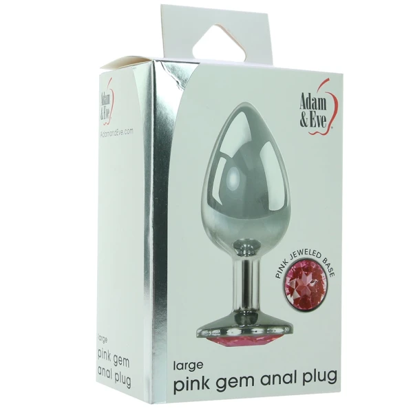 Adam & Eve Pink Gem Anal Plug - Large