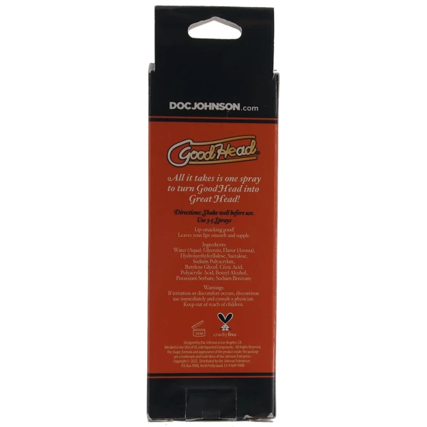 GoodHead Juicy Head Sours Dry Mouth Spray 2 oz By Doc Johnson - Sour Peach