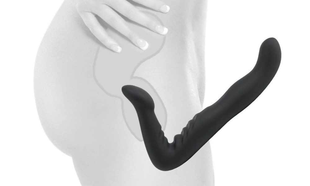 Fetish Fantasy Fetish Fantasy - Elite - Black - 8" Strapless Strap On w/Mask