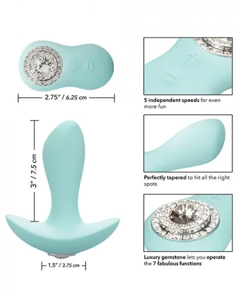 Jopen Pave Audrey Tapered Anal Stimulator Teal — image 6 of 8
